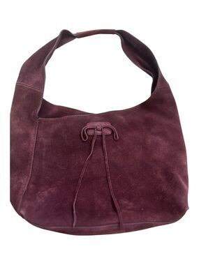 Lucky Brand Suede Hobo Bag in Deep Burgundy